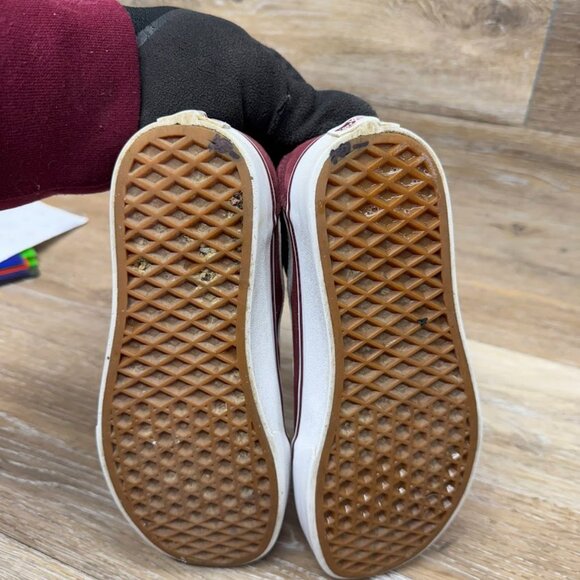 Vans Ward Burgundy Canvas Sneaker Women's Size 6 - Picture 4 of 7